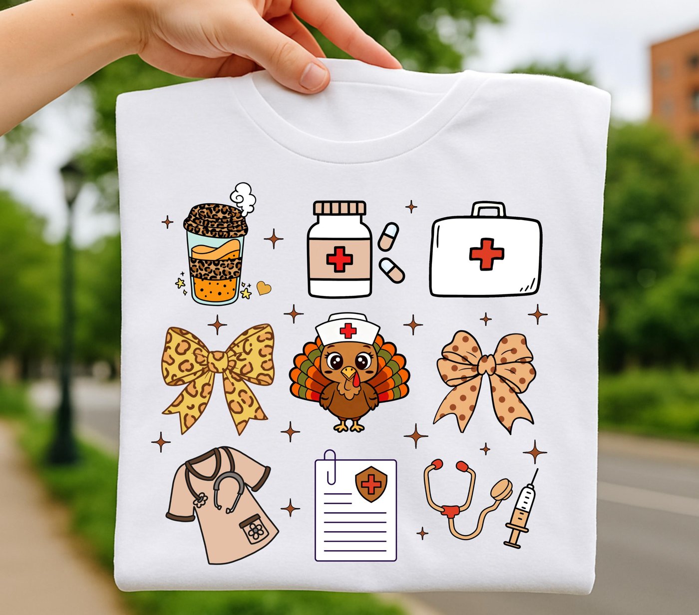 Spooky Nurse halloween Png, red balloon Halloween png, Girly Halloween png, Spooky Season Png, Halloween tote bag design
