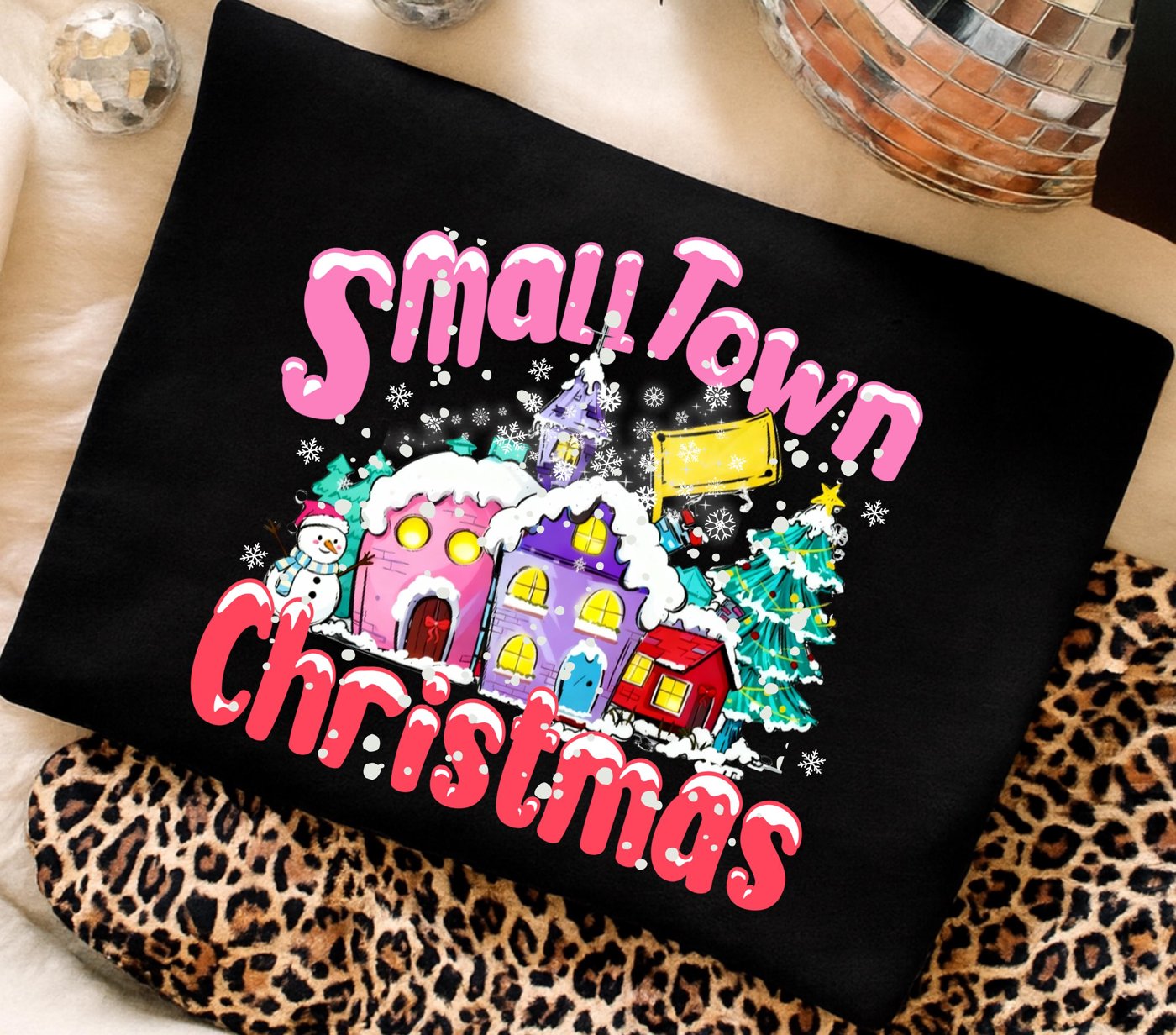 SmallTown Christmas Png, Cute Christmas PNG, Preppy Christmas Brushstroke Png, Holiday Movies Png, Merry Xmas Digital Do