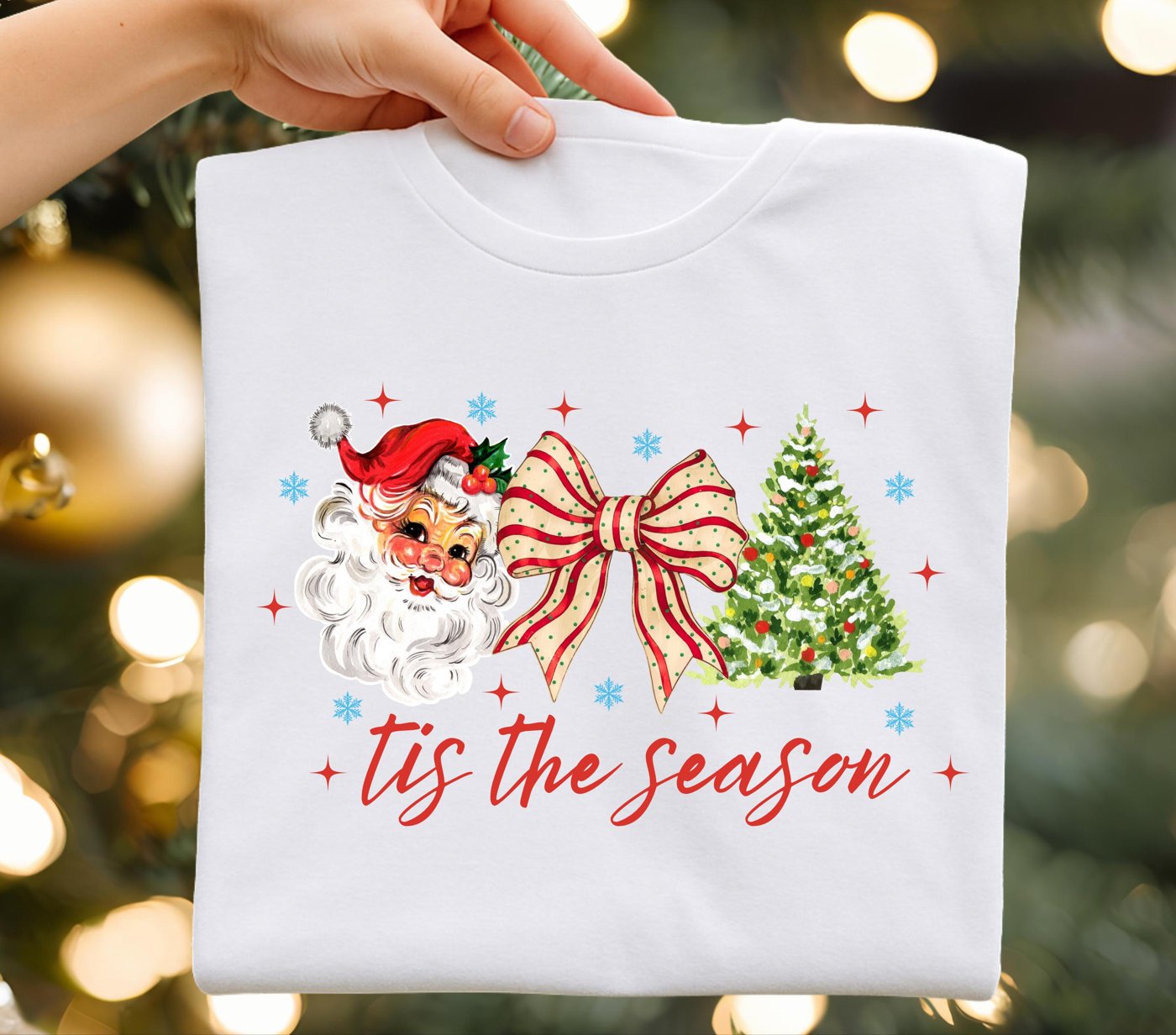 Christmas Santa tis the season Png, Cute Christmas PNG, Preppy Christmas Brushstroke Png, Holiday Movies Png, Merry Xmas