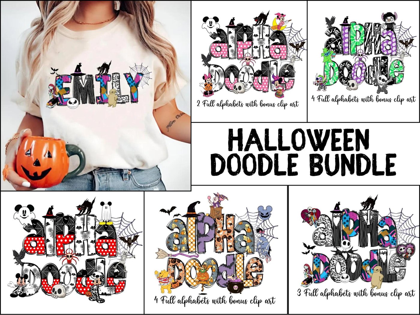 500+ Png Mega Alpha Doodle Bundle, Mikey Fall, Stich Halloween, nightmare, Preppy Alpha set, Christmas Doodle Letters, V