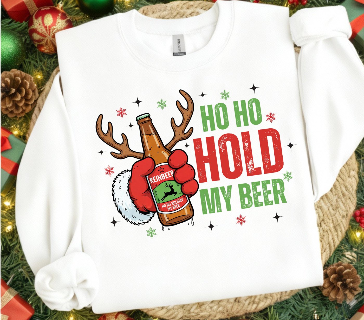 Christmas Ho ho hold my bear Png, Cute Christmas PNG, Preppy Christmas Brushstroke Png, Holiday Movies Png, Merry Xmas D