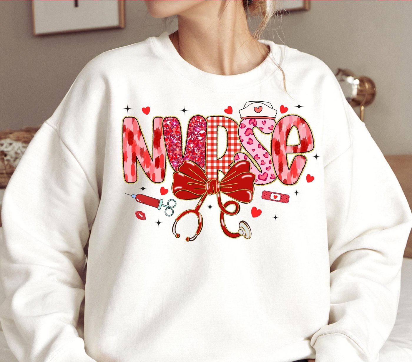 Valentine Nurse Png Bundle, Valentine Nurse Coquette Png, Nurse Valentines Shirt Design, Valentines Day PNG, Cupids Favo