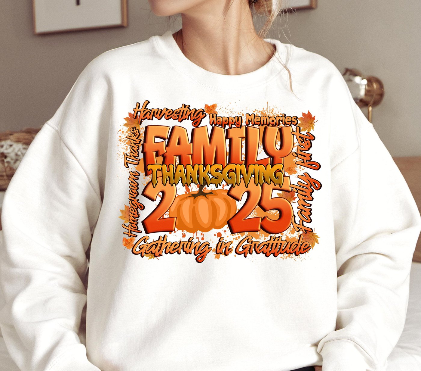 Harvesting happy memories, thanksgiving Png, Autumn Svg, Christian Shirt Women, Thankful Grateful Blessed Svg, Thankful