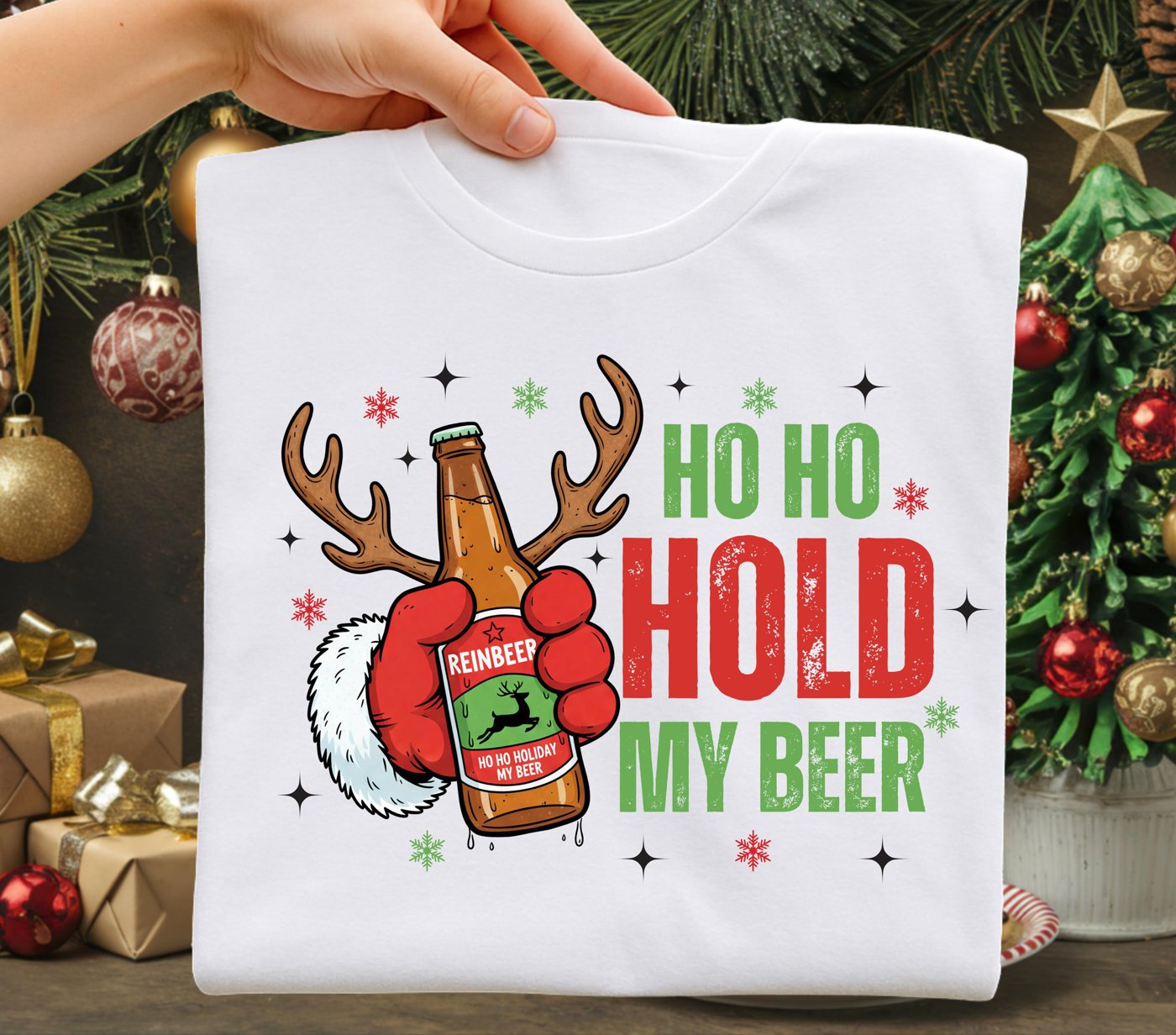 Christmas Ho ho hold my bear Png, Cute Christmas PNG, Preppy Christmas Brushstroke Png, Holiday Movies Png, Merry Xmas D