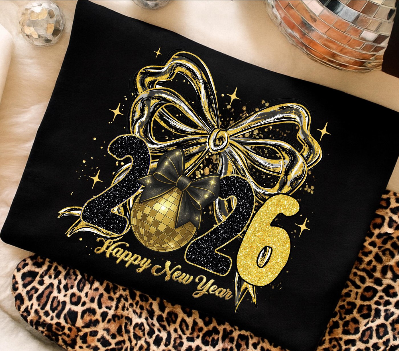 Happy new year Bow 2026 Png, New Year 2026 Png, Balloons Happy New Year Design, Hello 2026 Png, Preppy New Year Png