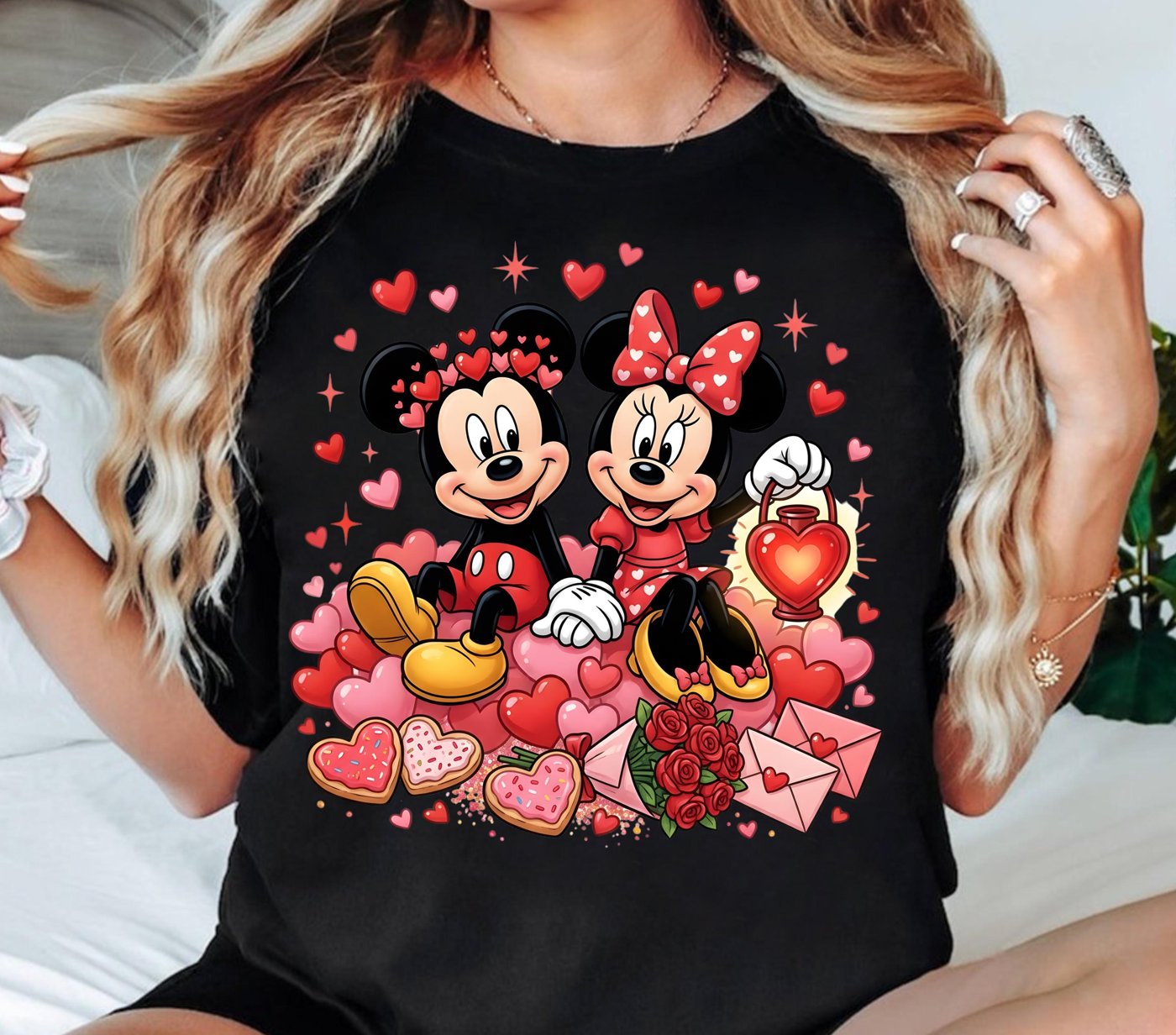 Valentine Mouse Couple Png, Magical Heart Valentines Png, Retro Cartoon, Digital File, Happy Valentine's Day Png, Valent