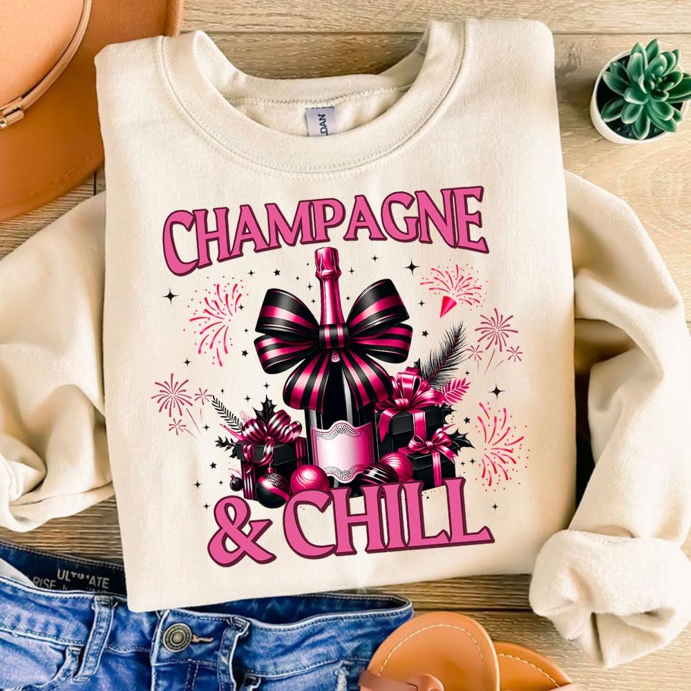 Pink New Year 2025 PNG Bundle Coquette Bow Retro Disco Ball 2025 Era Same Me Bigger Goals Good Vibes PNG Champagne And