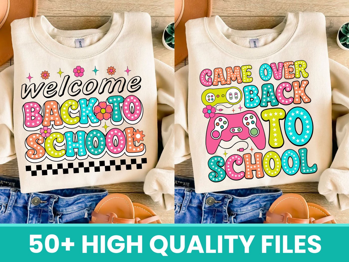 Retro Back to school Bundle png, First Day Of School, Teacher Bright Doodles, Teacher Appreciation, Inspirational Teac