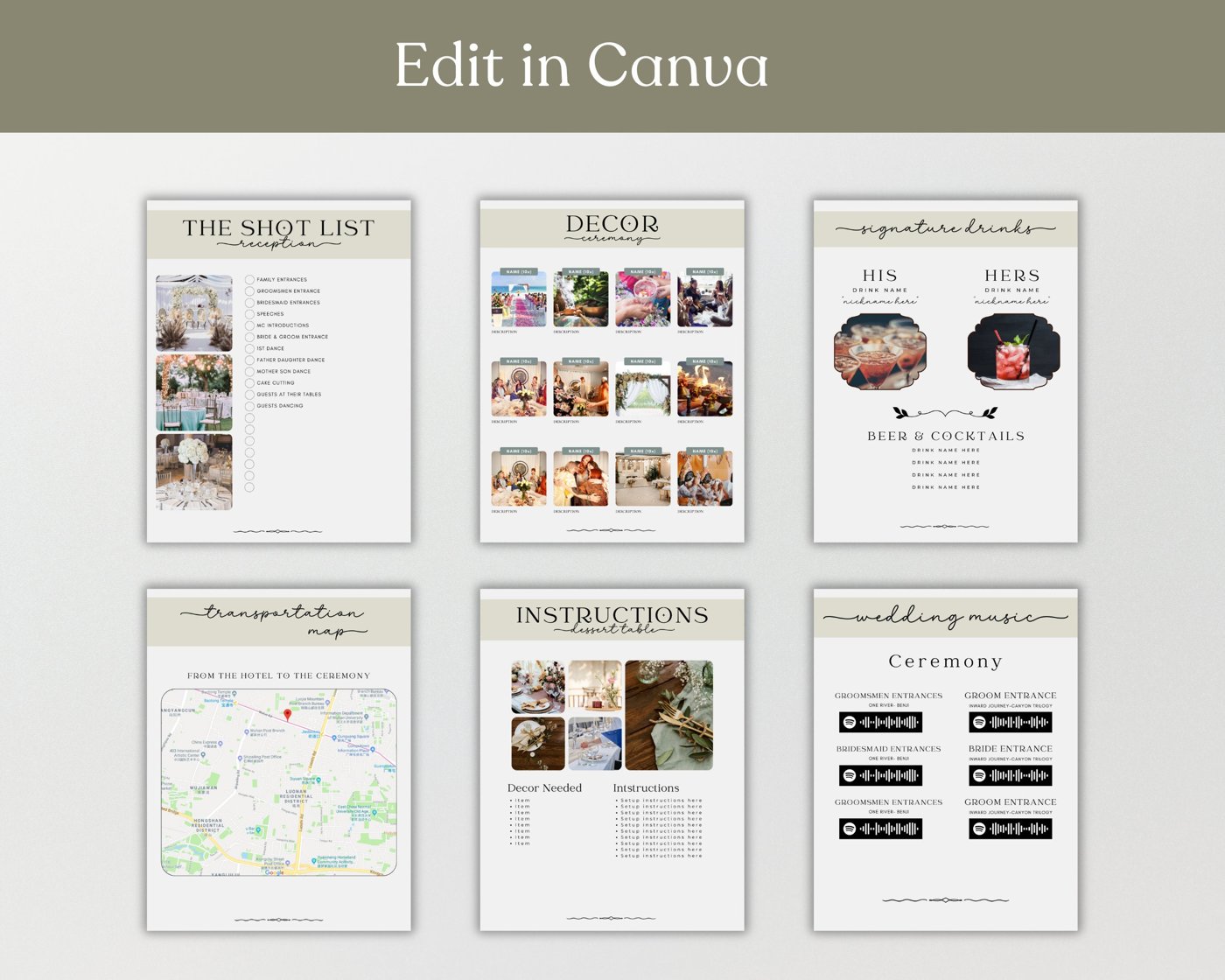 The Ultimate Wedding Day Binder Template, Wedding Planner,Canva Edit, Wedding Template, Instant Download, Digital Templa