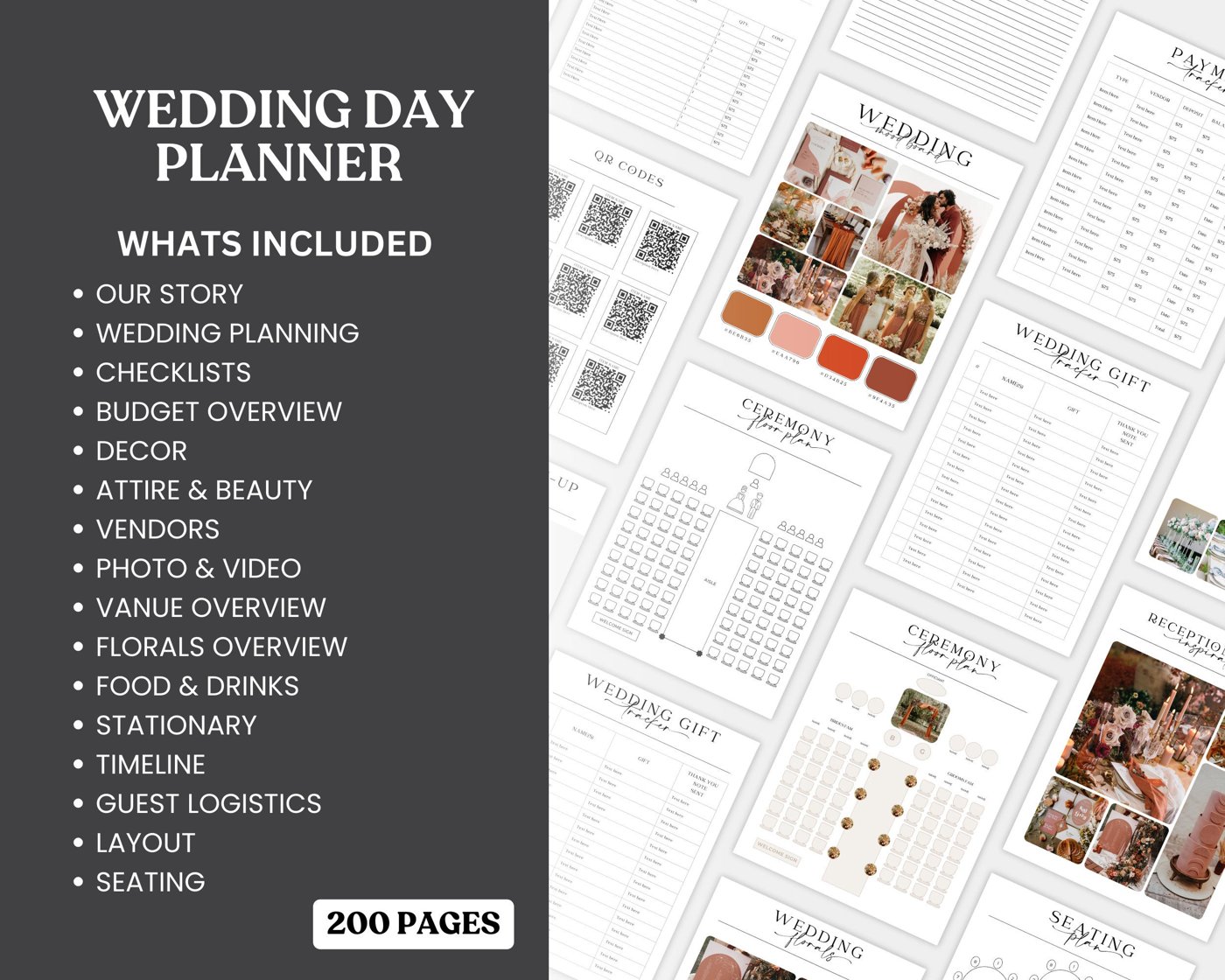 The Ultimate Wedding Day Binder Template, Wedding Planner,Canva Edit, Wedding Template, Instant Download, Digital Templa