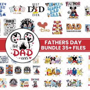 Fathers day Mouse Bundle, Father's Day Bundle, Mouse Cartoon Dad Bundle, Gift For Dad, Mouse and Friends, Cartoon charac