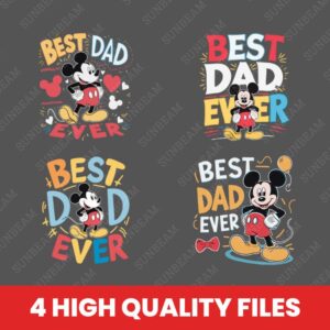 Best Dad Ever Pngs, Father's Day Png, Mouse Dad Shirt, Gift For Dad Png, Dad Shirt Svg, Family Vacation, Family Matching