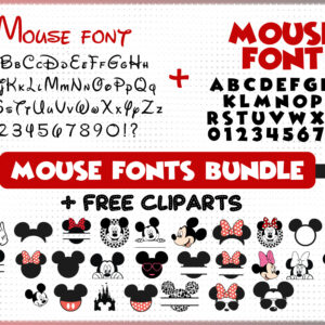 Mouse Font Bundle SVG, Mouse Font SVG, Mouse Ttf Letters SVG, Vinyl Cut File, Otf, Svg, Pdf, Dxf, Printable Design File,