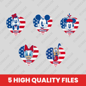 Micey 4th of july PNGs, Mikey Sublimation, 4th July Mouse and Friends, Fourth of July T Shirt Design, USA sublimation do