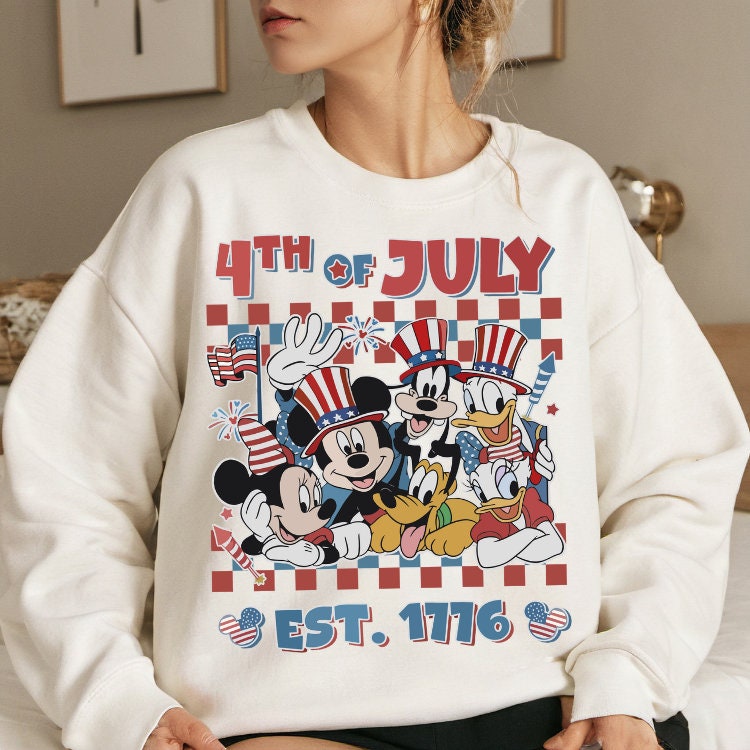 Happy 4th july Micey and friends PNG, Mikey Sublimation, 4th July Mouse and Friends, Fourth of July T Shirt Design, USA
