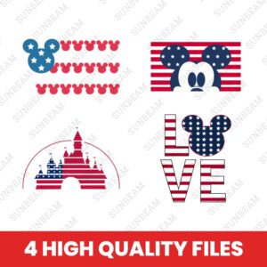July 4th Micey Mouse PNGs, Mikey Sublimation, 4th July Mouse and Friends, Fourth of July T Shirt Design, USA sublimation
