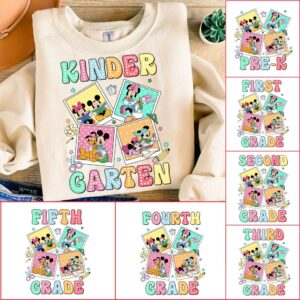 Retro mouse Back to School Bundle, Kindergarten, First Day Of School png, Mickeyy Mouse and friends, First/Second/Third