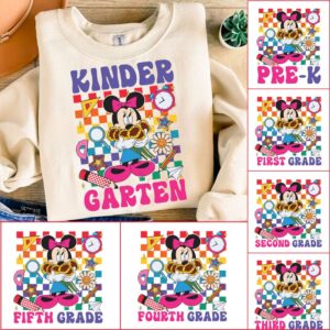 Retro Mickeyy mouse Back to School Bundle, Kindergarten, First Day Of School png, Mouse and friends, First/Second/Third