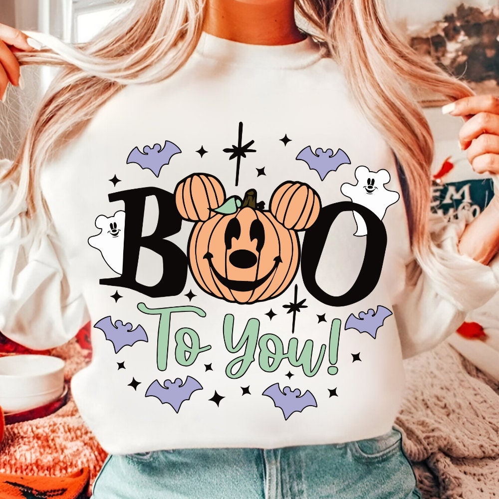 Halloween Boo to you Png, Trendy Nightmare Micey Mouse Halloween PNG, Trick Or Treat PNG, Halloween Png, Spooky Season P