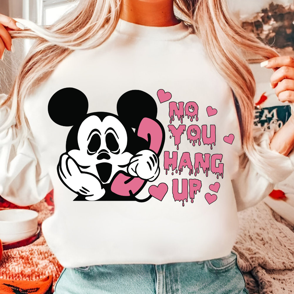 Retro Mouse Halloween No You Hang Up Png, Trendy Micey Mouse Halloween PNG, Trick Or Treat PNG, Spooky Season Png, Hallo