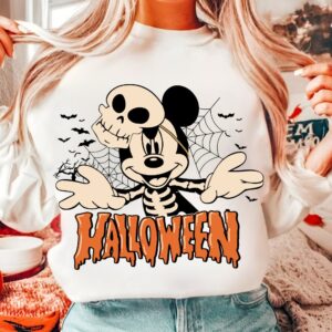 Retro Mouse Halloween Mouse skeleton Png, Trendy Micey Mouse Halloween PNG, Trick Or Treat PNG, Spooky Season Png, Hallo