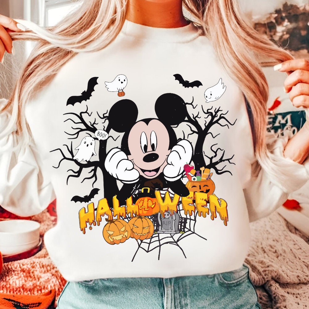 Retro Micey Mouse Halloween Png, Trendy Micey Mouse Halloween PNG, Trick Or Treat PNG, Spooky Season Png