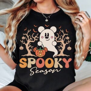 Retro Micey Mouse Boo Halloween Spooky Season Png, Trendy Micey Mouse Halloween PNG, Trick Or Treat PNG, Spooky Season P