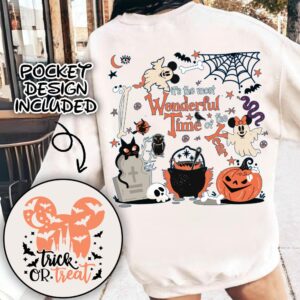 Retro Micey Mouse and friends Halloween Trick or treat Png, Trendy Micey Mouse Halloween PNG, Trick Or Treat PNG, Spooky