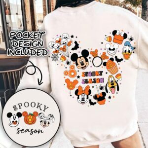 Retro Micey Mouse and friends Halloween Spooky season Png, Trendy Micey Mouse Halloween PNG, Trick Or Treat PNG, Spooky