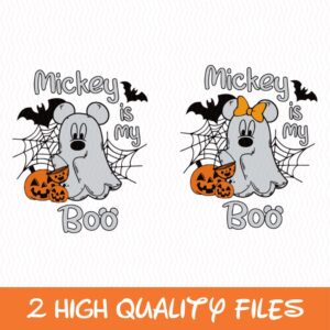 Retro Micey Mouse Is my boo Halloween Png, Trendy Micey Mouse Halloween PNG, Trick Or Treat PNG, Spooky Season Png
