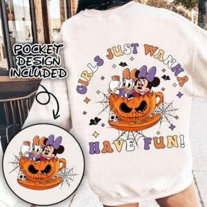 Retro Micey Mouse and friends Halloween Girls just wanna have fun Png, Trendy Micey Mouse Halloween PNG, Trick Or Treat