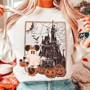 Retro Micey Mouse Happy Halloween Boo Png, Trendy Micey Mouse Halloween PNG, Trick Or Treat PNG, Spooky Season