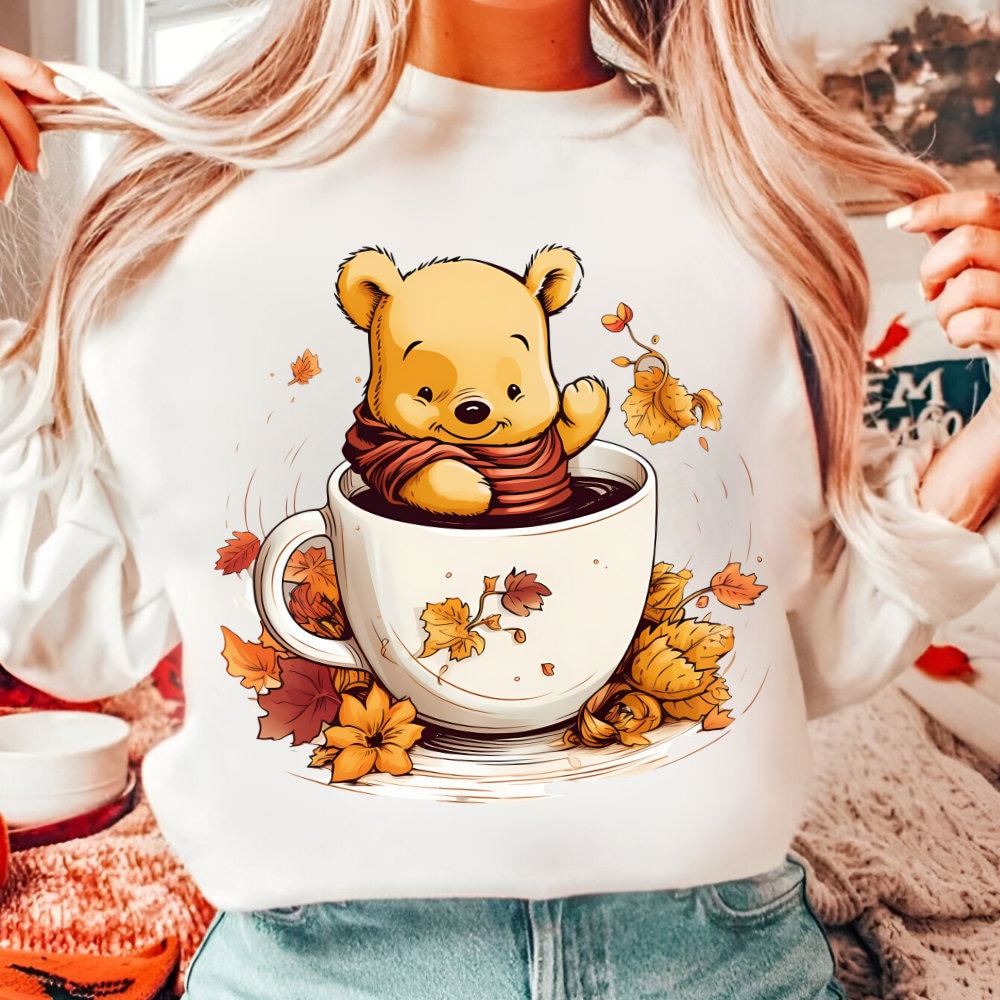 Retro Yellow Bear Fall Winnie the booh png, Winnie Booh Halloween Shirt Sublimation png, Spooky Season, Bear Halloween