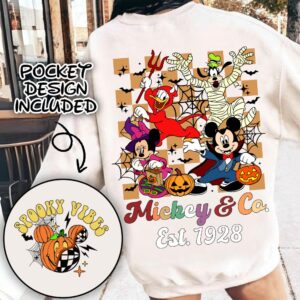 Retro Micey Mouse halloween Micey and co spooky vibes Png, Trendy Micey Mouse Halloween PNG, Trick Or Treat PNG, Spooky