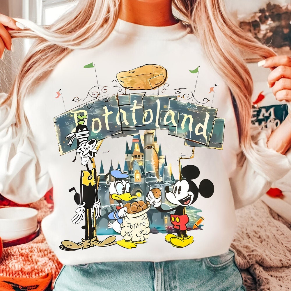 Vintage Mickey And Friends PNG SVG, Funny Magic Kingdom, Family Trip, Potatoland PNG, Castle Tee, Digital Download