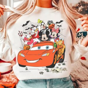 Retro Mouse Car Halloween Png, Trendy Micey Mouse Halloween PNG, Trick Or Treat PNG, Halloween Png, Spooky Season Png, H