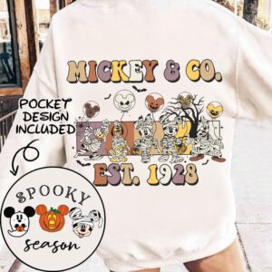 Retro Spooky season Micey co Png, Trendy Micey Mouse Halloween PNG, Trick Or Treat PNG, Halloween Png, Spooky Season Png