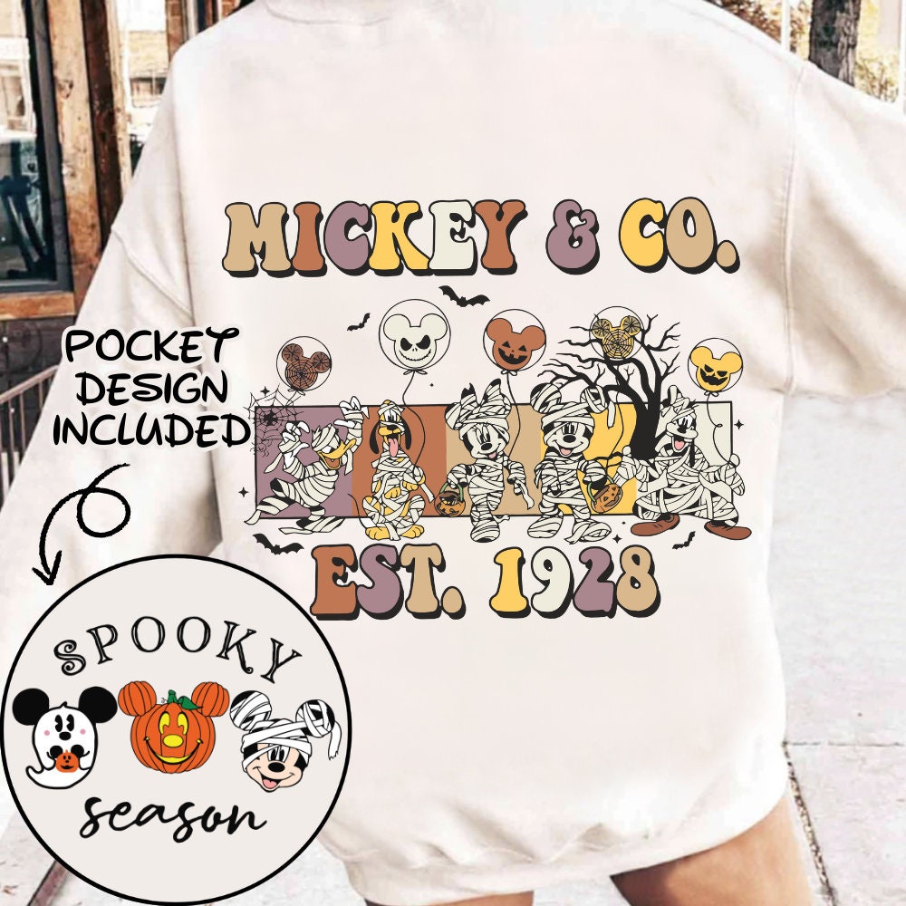 Retro Spooky season Micey co Png, Trendy Micey Mouse Halloween PNG, Trick Or Treat PNG, Halloween Png, Spooky Season Png