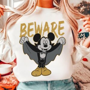Retro Micey mouse Vampire Beware Png, Trendy Micey Mouse Halloween PNG, Trick Or Treat PNG, Spooky Season Png, Halloween