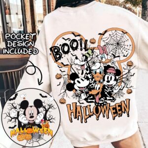 Retro Mouse Halloween Boo Png, Trendy Micey Mouse Halloween PNG, Trick Or Treat PNG, Spooky Season Png, Halloween Pumpki