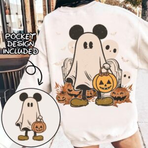 Retro Mouse Halloween Scary Boo Png, Trendy Micey Mouse Halloween PNG, Trick Or Treat PNG, Spooky Season Png, Halloween