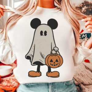 Retro Mouse Halloween Boo Png Halloween Pumpkin, Trendy Micey Mouse Halloween PNG, Trick Or Treat PNG, Spooky Season Png