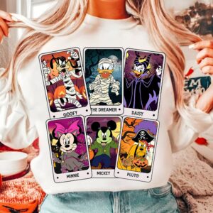 Retro Mouse And Friends Tarot cards Halloween Png, Trendy Micey Mouse Halloween PNG, Trick Or Treat PNG, Spooky Season P