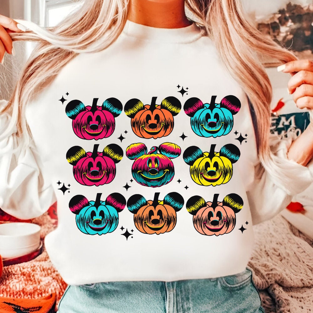 Retro Micey Mouse Halloween Pumpkin Png, Trendy Micey Mouse Halloween PNG, Trick Or Treat PNG, Spooky Season Png
