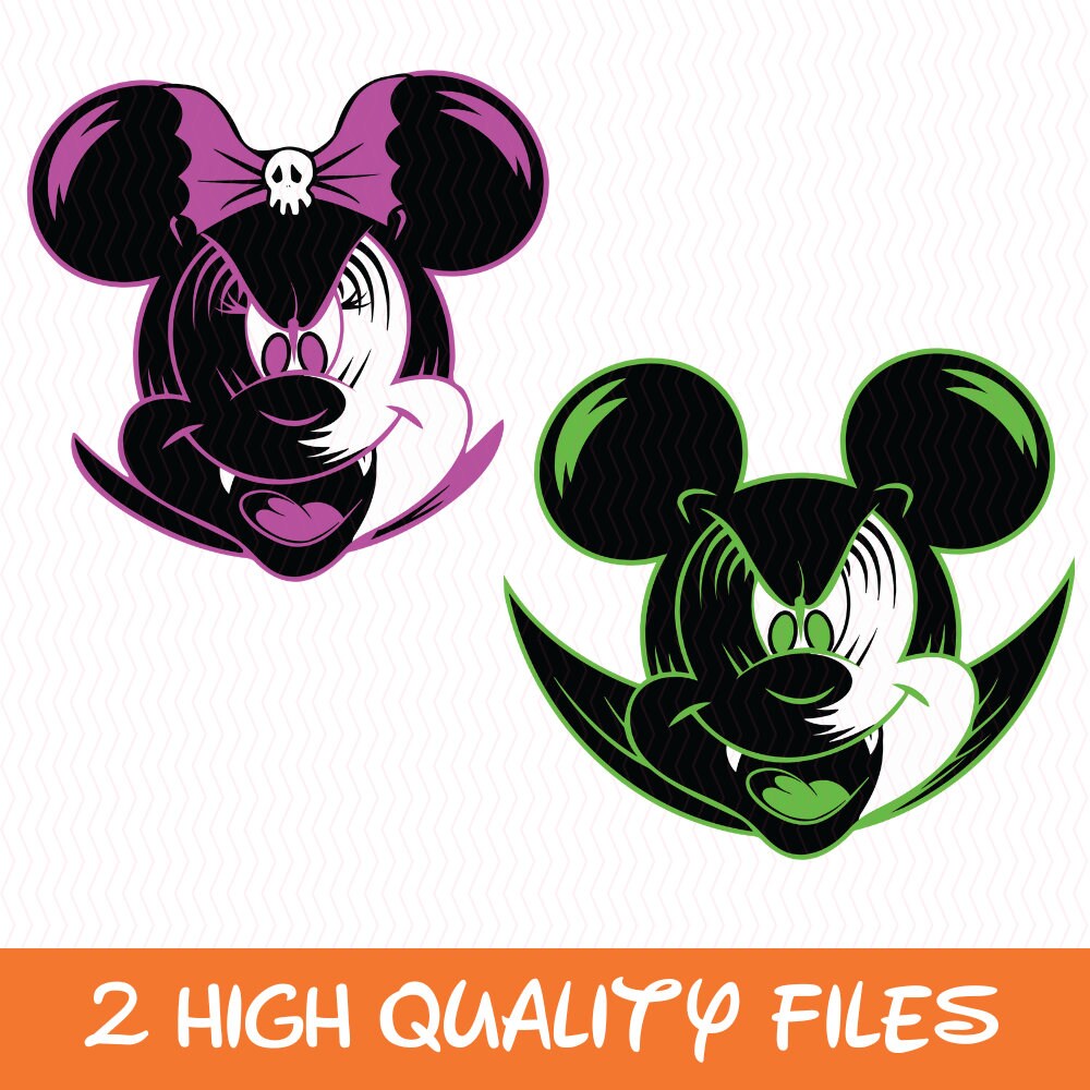 Retro Micey Mouse and mini mouse Halloween Png, Trendy Micey Mouse Halloween PNG, Trick Or Treat PNG, Spooky Season Png