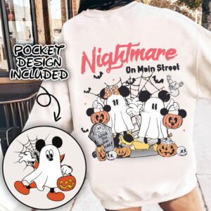 Retro Micey Mouse and friends Halloween Nightmare to main street Png, Trendy Micey Mouse Halloween PNG, Trick Or Treat P