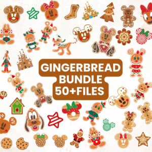 Christmas Svg Bundle, Christmas Doodle Svg, Mouse Gingerbread, Pink Gingerbread Svg, Gingerbread Castle Svg, Gingerbread