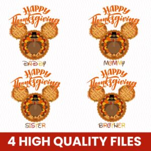 Mickeyy Mouse Fall Thanksgiving Png , Tis The Season, Mouse Pumpkin Spice Svg, Fall Vibes, Mouse And Friend Thanksgiving