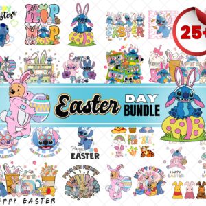 Yellow bear And Blue alien Happy easter day Bundle, easter Day SVG Mega Bundle, yellow bear funny easter's day bundle, t