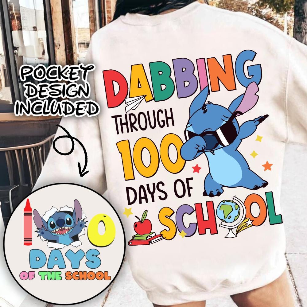 Retro Blue alien Happy 100 Days Of School Png, Cartoon School Png, 100 Days Brighter, Blue alien, Cartoon Character Of